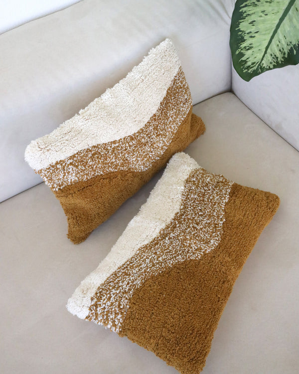 Set of 2 Decorative Boho Pillow Covers (Wave) 20x12